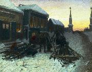 Vasily Perov The last tavern at the city gates Sweden oil painting artist